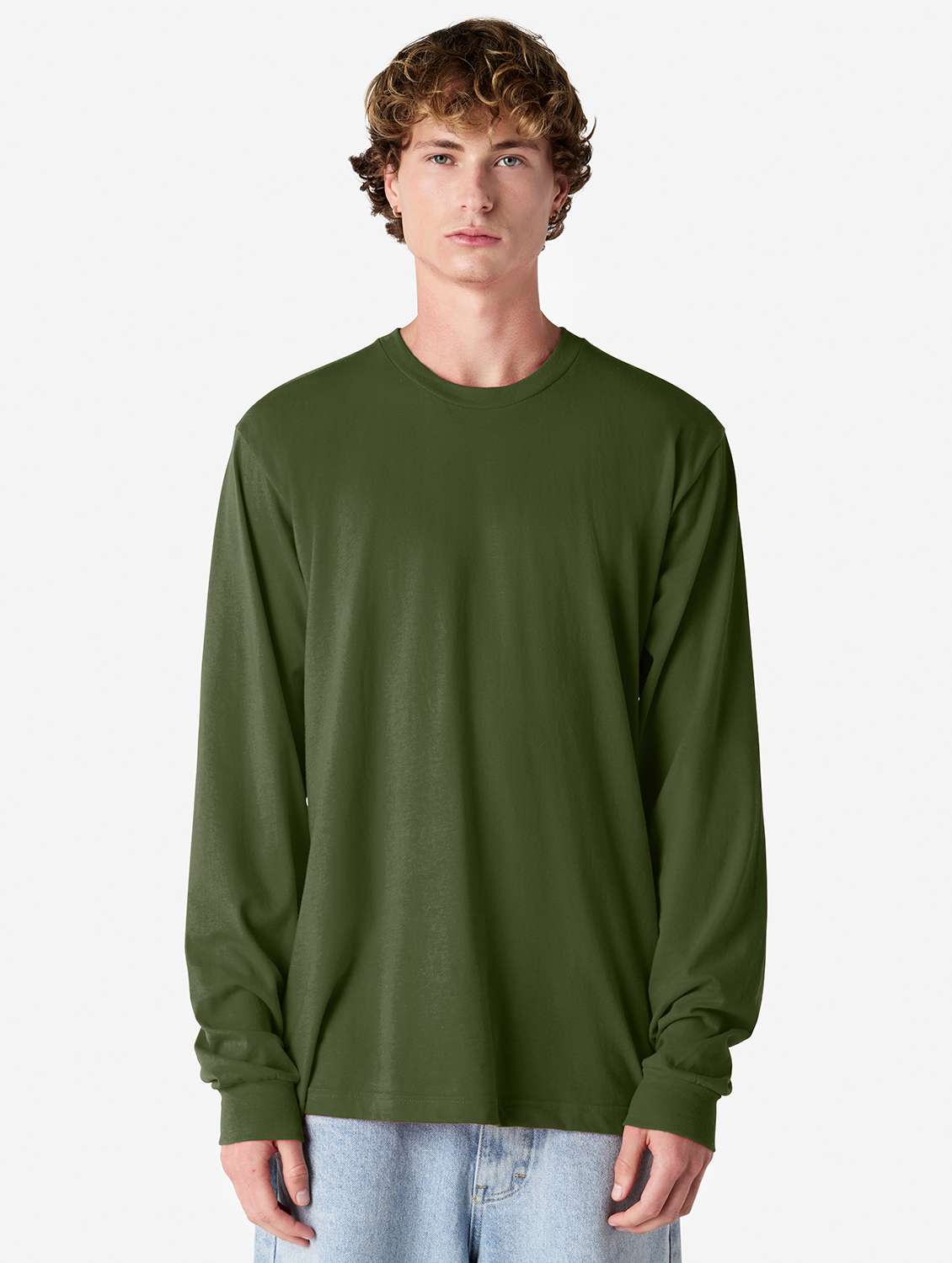 unisex solid long sleeve relaxed fit t-shirt - 21991181 - Zoom Image - 0