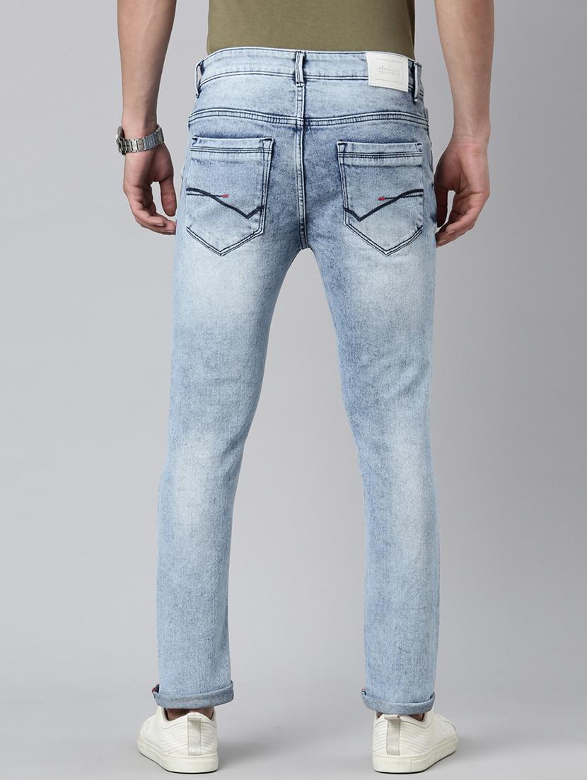 men washed mid rise full length jeans - 21991192 - Standard Image - 3