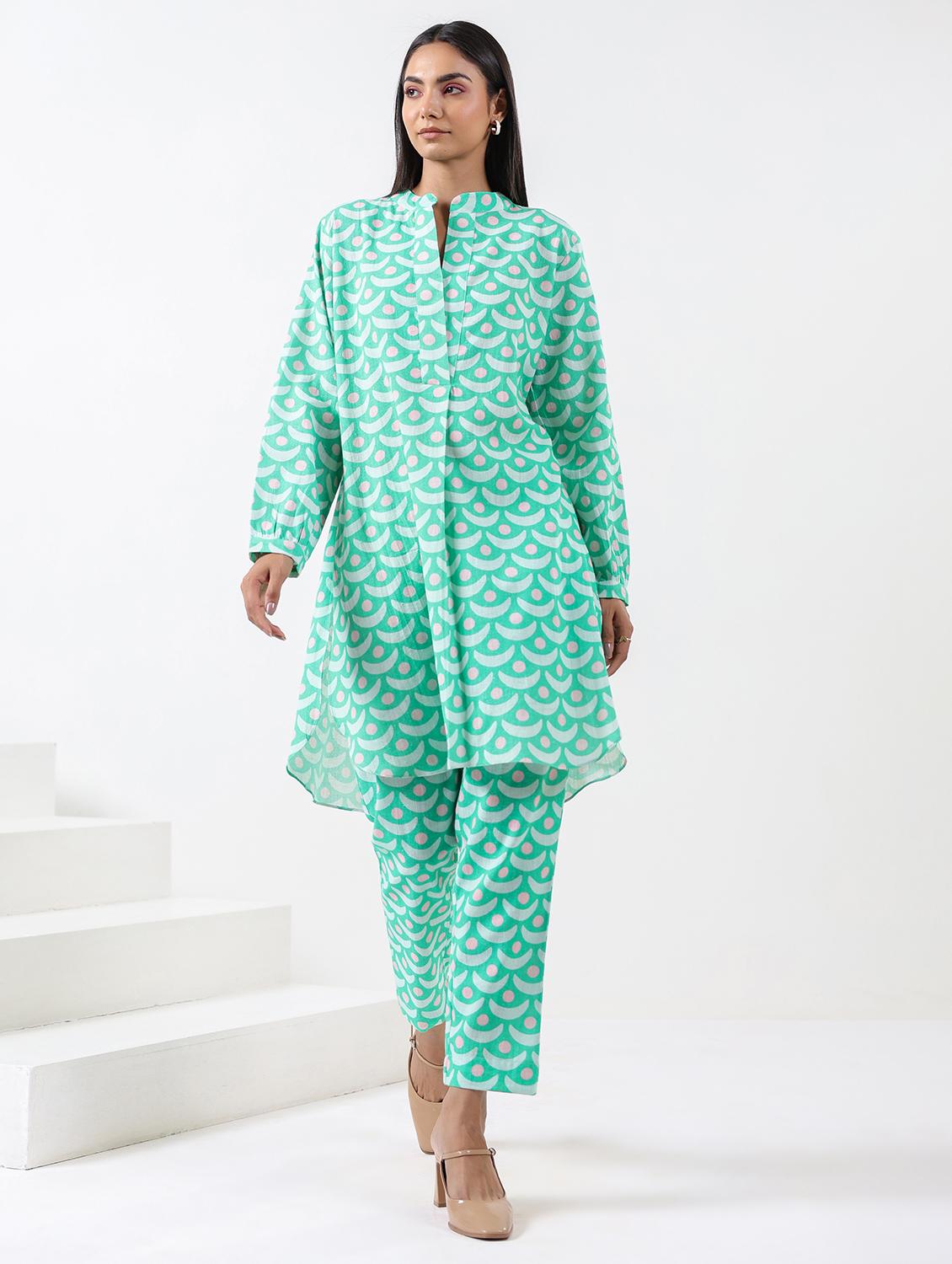 women printed long sleeve ethnic co-ord set - 21991265 - Zoom Image - 0