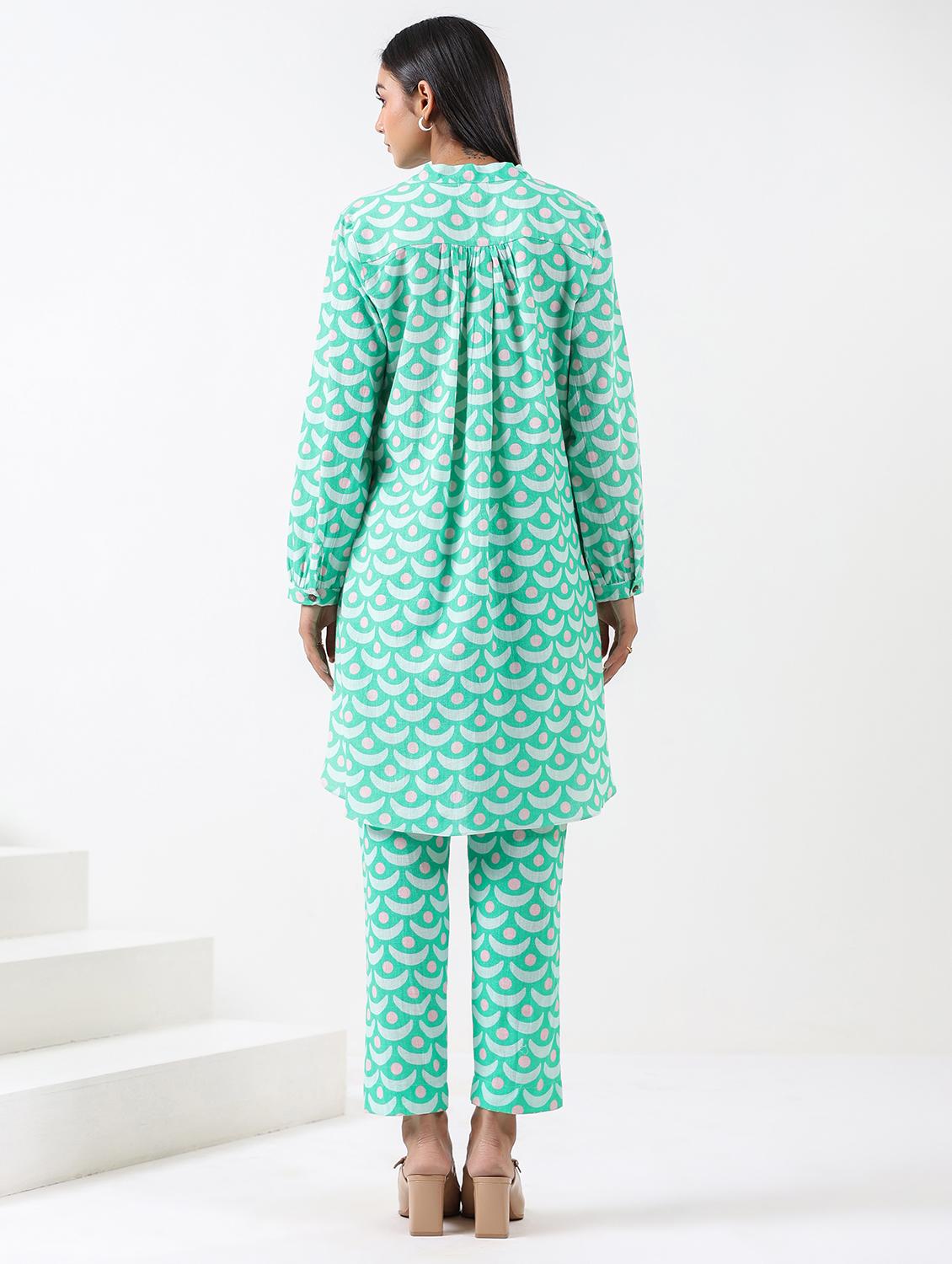women printed long sleeve ethnic co-ord set - 21991265 - Standard Image - 3