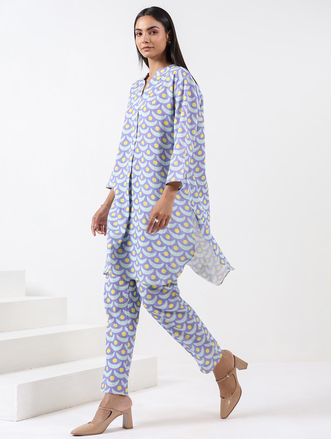 women printed long sleeve ethnic co-ord set - 21991266 - Zoom Image - 0