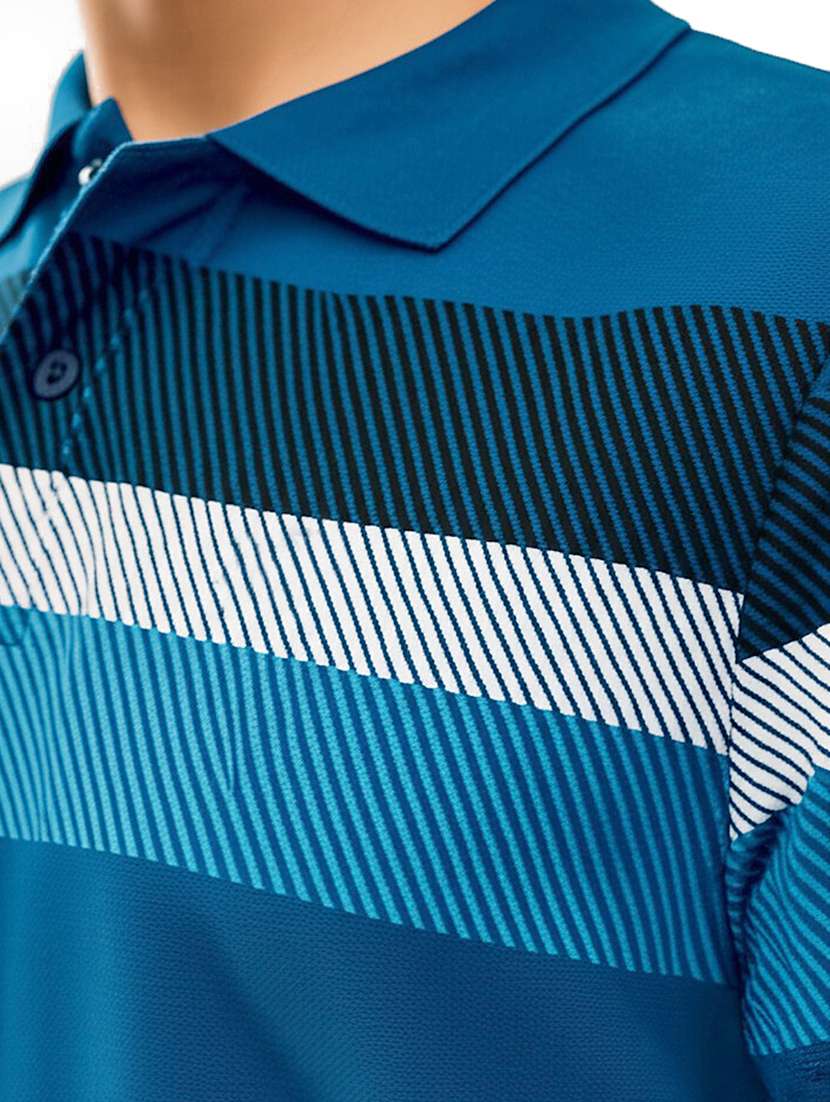 men striped short sleeve regular fit polo t-shirt - 21991611 -  Standard Image - 3