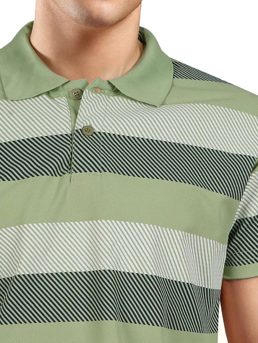 men striped short sleeve regular fit polo t-shirt - 21991616 -  Standard Image - 5