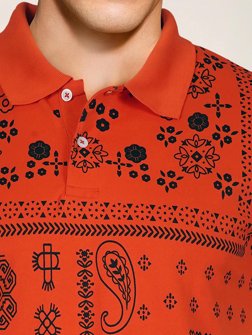men printed short sleeve regular fit polo t-shirt - 21991618 - Standard Image - 3