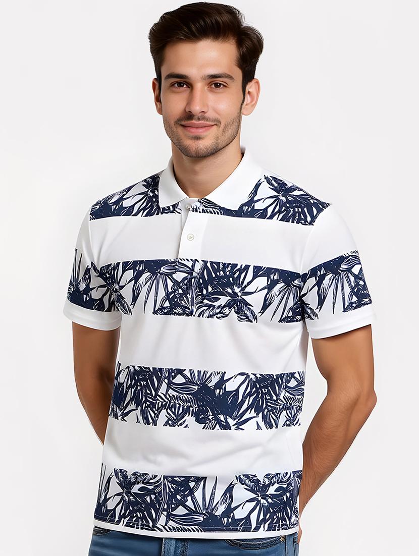men printed short sleeve regular fit polo t-shirt - 21991621 - Zoom Image - 0