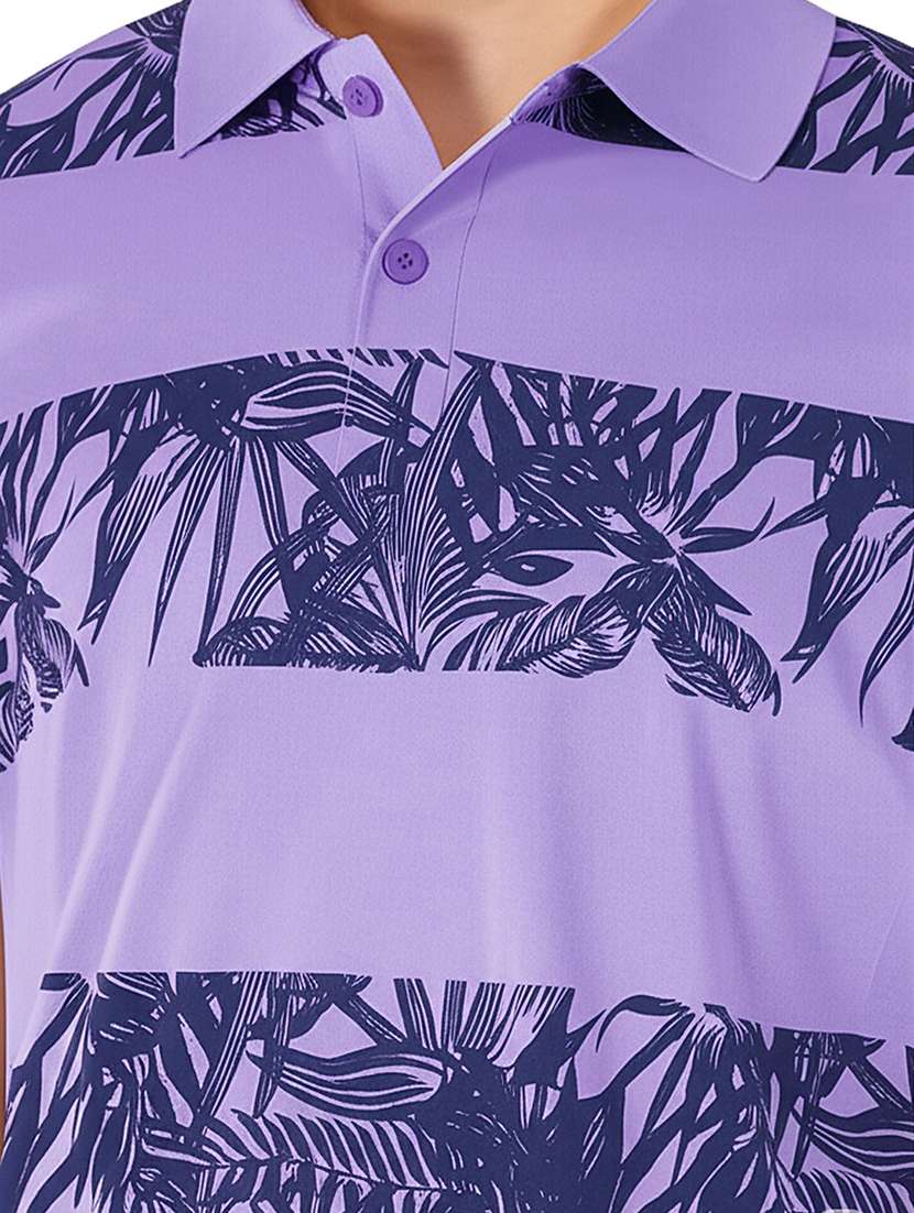 men printed short sleeve regular fit polo t-shirt - 21991623 -  Standard Image - 3