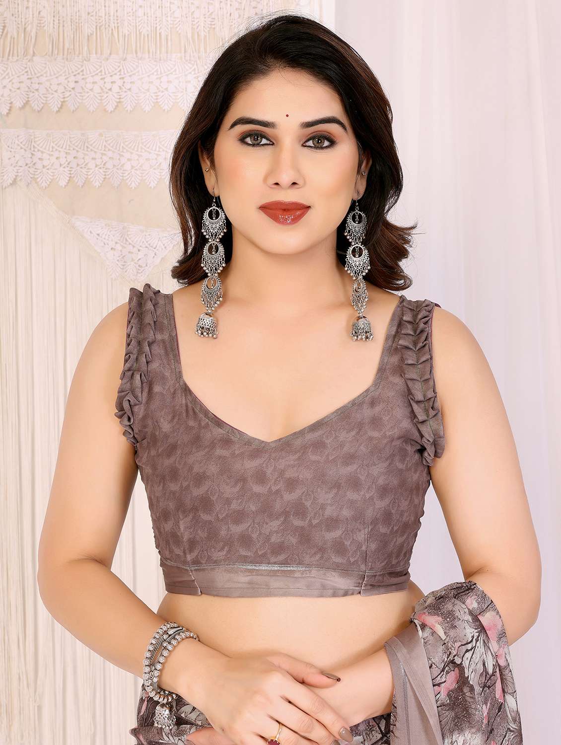 women floral printed saree with blouse - 21991633 -  Standard Image - 5