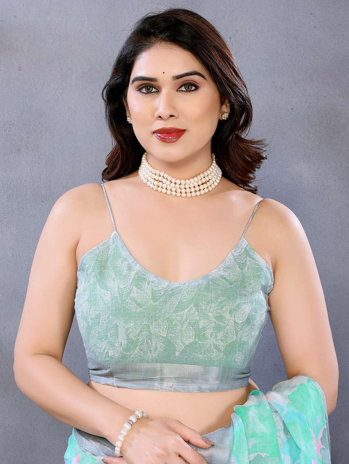 women printed casual wear saree with blouse - 21991790 -  Standard Image - 5