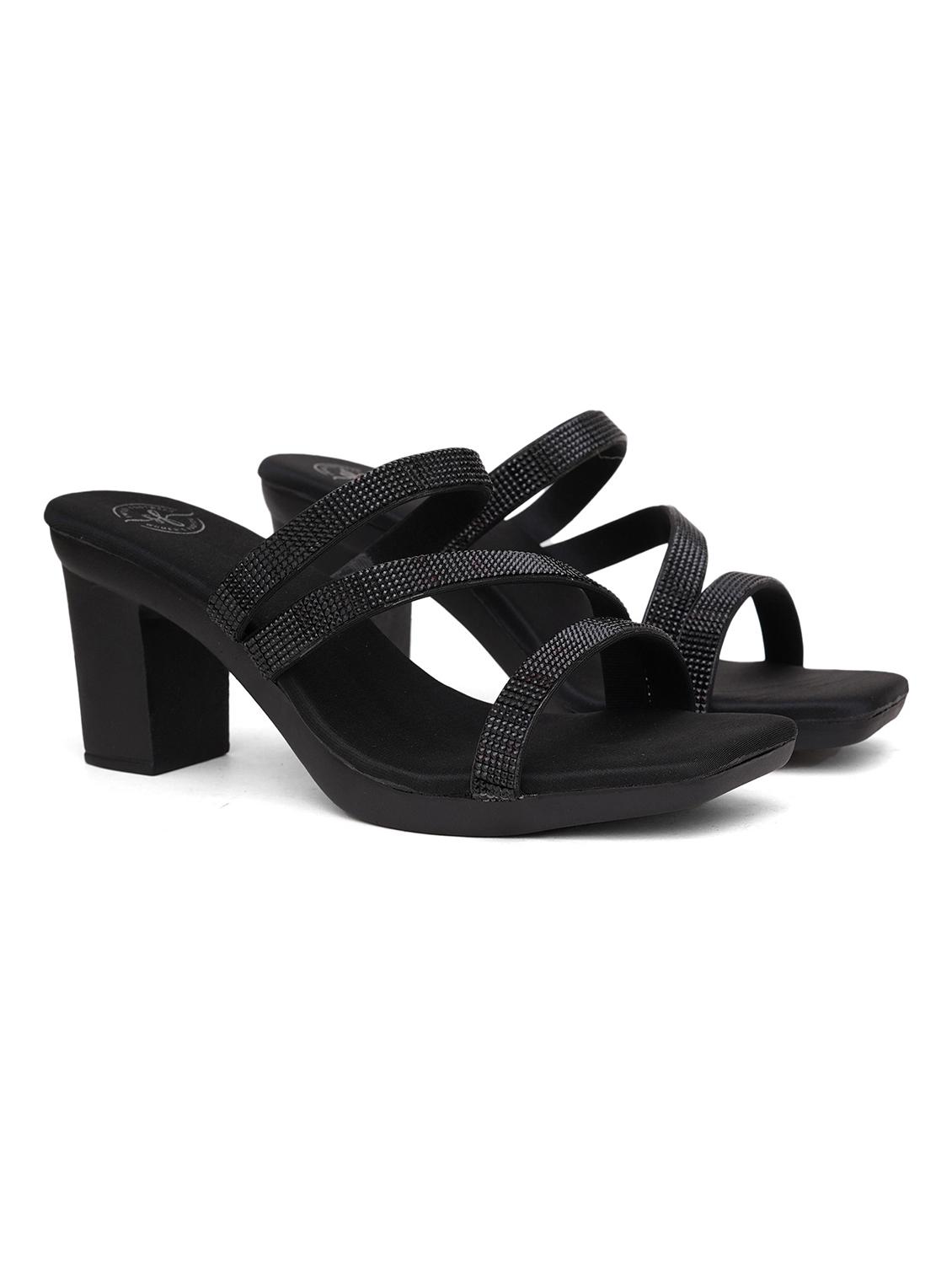 women black slip on block heels - 21991833 - Zoom Image - 0