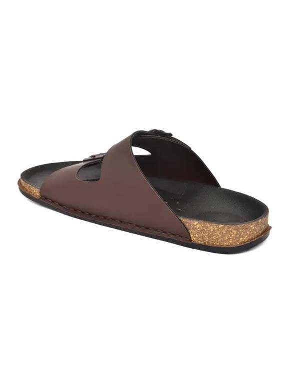 men brown slip on sandal - 21991896 - Standard Image - 3