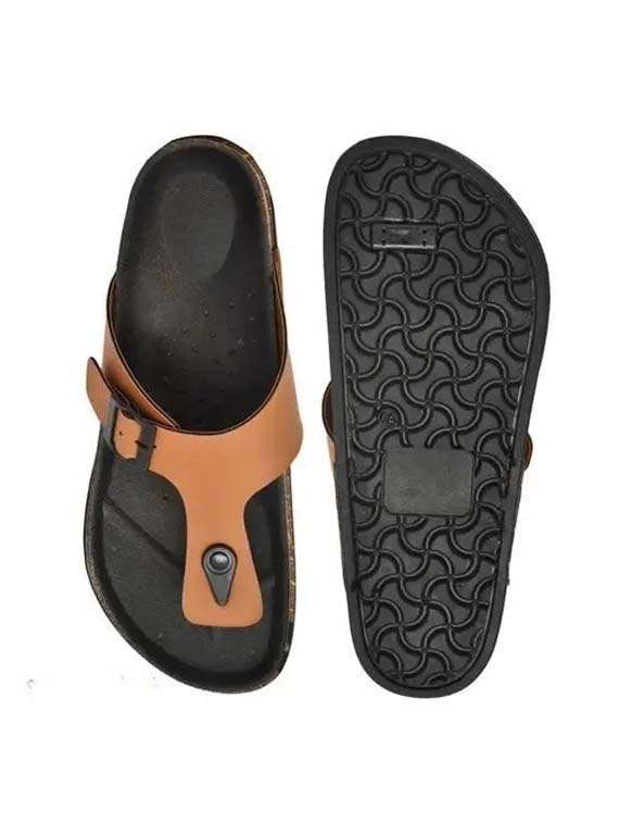 men tan toe seperator sandal - 21991901 - Standard Image - 3