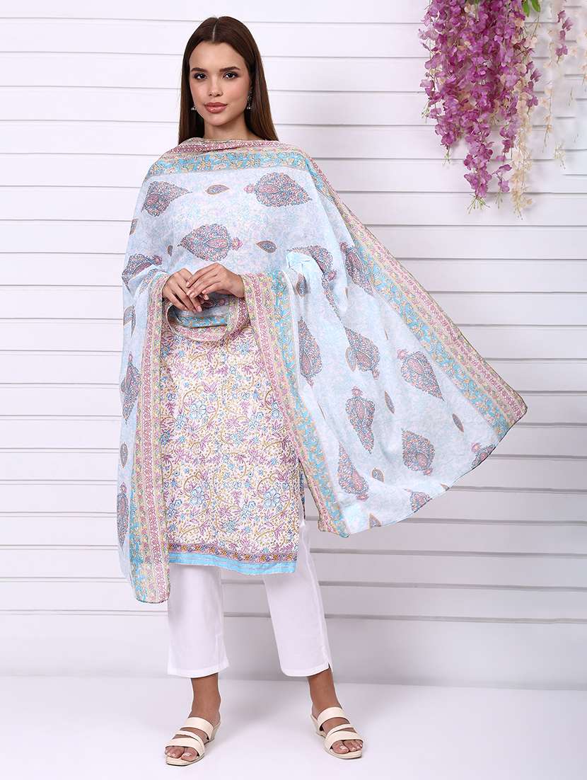 multi colored cotton kurta pant  set