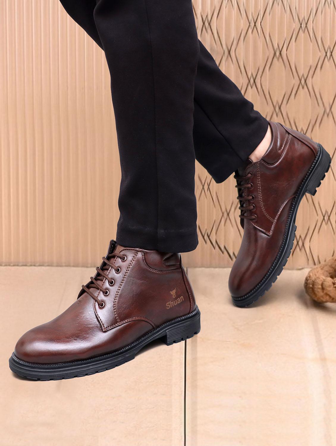 men brown lace up ankle boot - 21992417 - Standard Image - 3