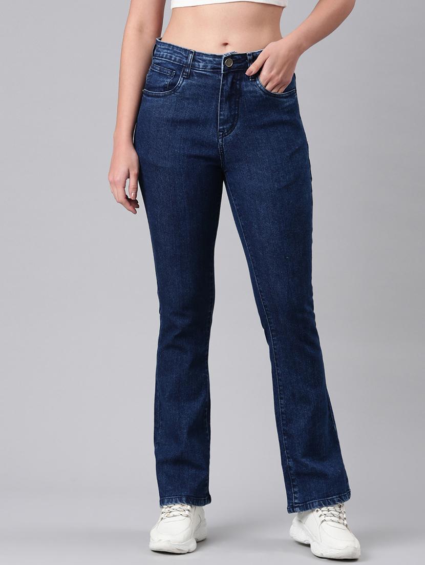 women solid mid rise bootcut jean - 21992423 - Zoom Image - 0