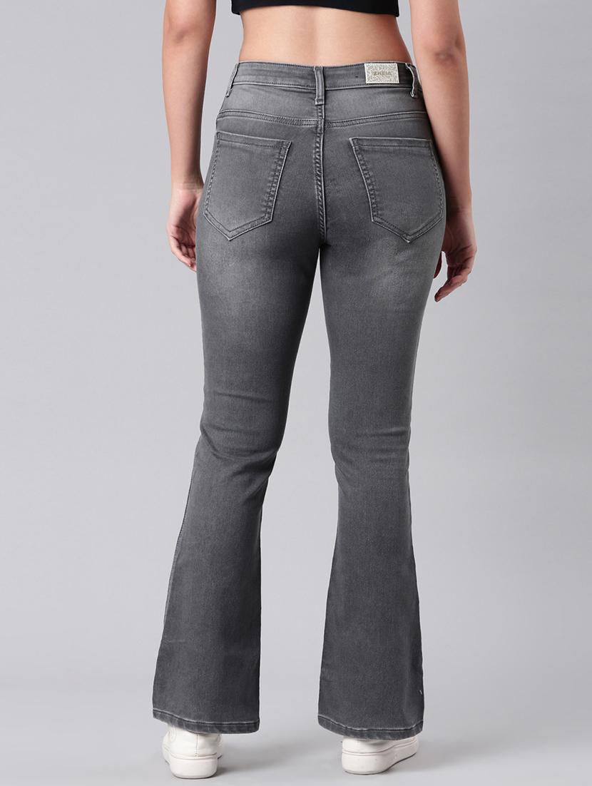 women solid mid rise bootcut jean - 21992424 - Standard Image - 5