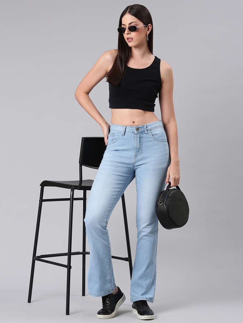 women washed mid rise bootcut jean - 21992426 - Standard Image - 5