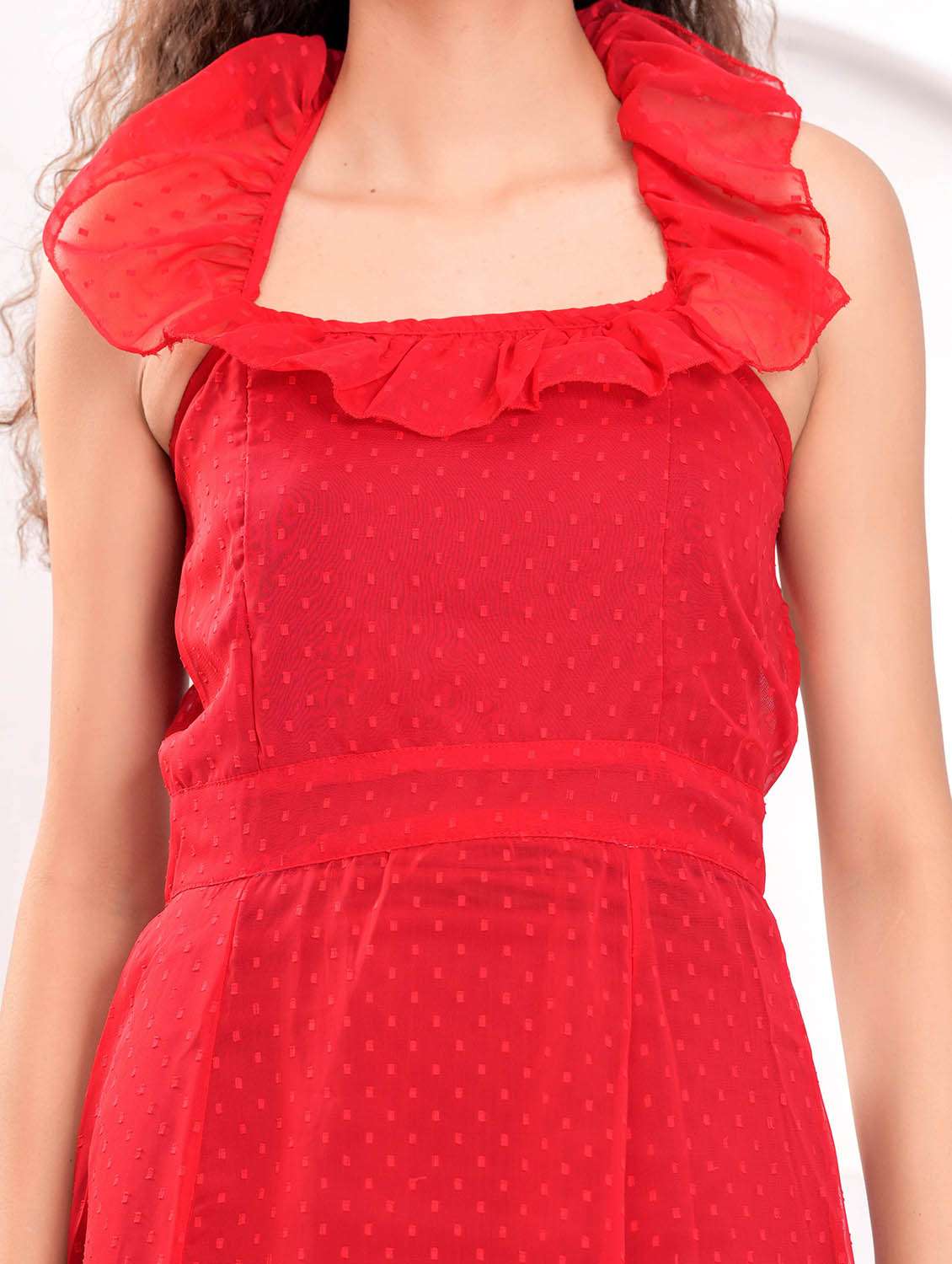 women self designed halter neck backless maxi dress - 21992488 - Standard Image - 3