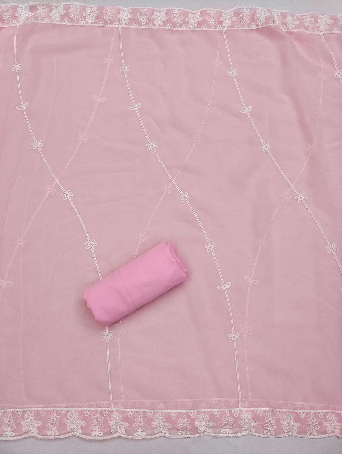 women solid with work embroidered unstitched suit set - 21992513 -  Standard Image - 3