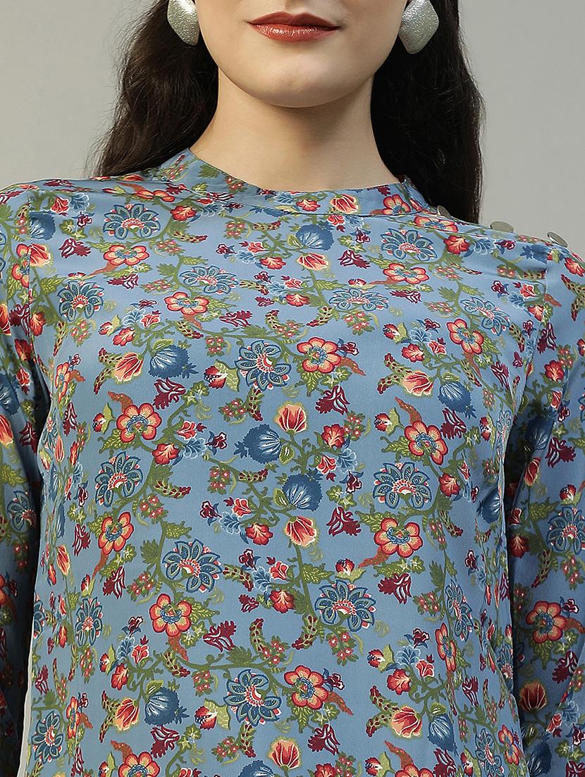 women floral print long sleeve regular top - 21992534 - Standard Image - 3