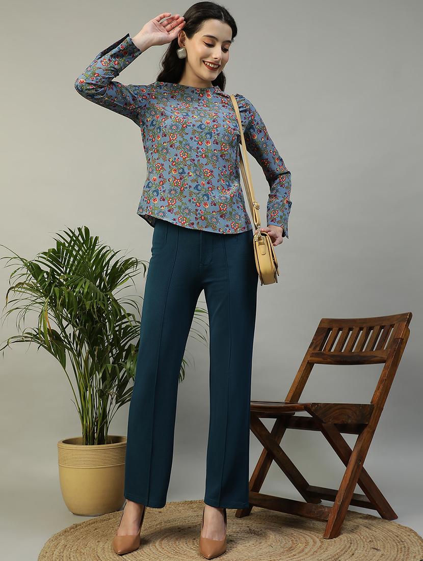 women floral print long sleeve regular top - 21992534 - Standard Image - 5