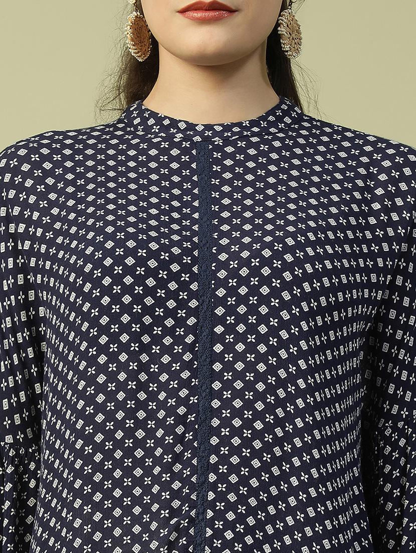 women printed puff sleeve regular top - 21992545 - Standard Image - 3