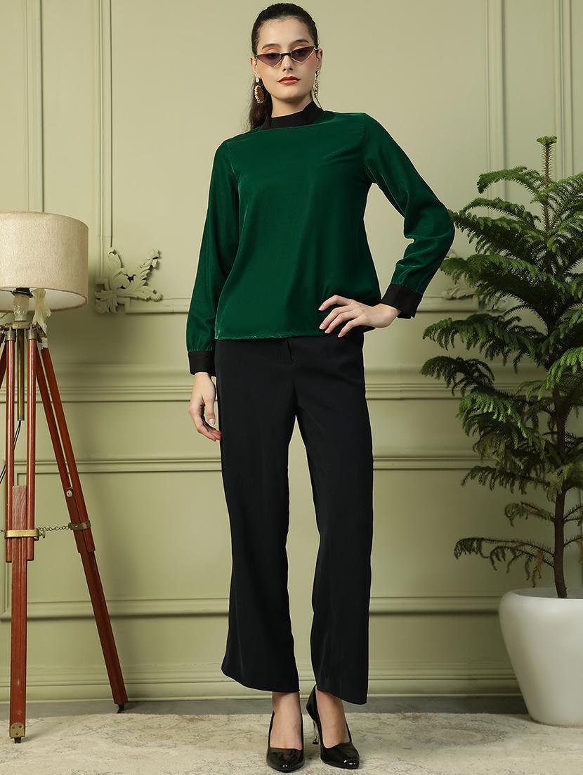 women solid puff sleeve regular top - 21992552 - Standard Image - 5