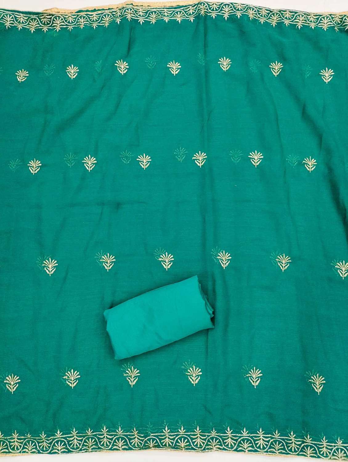 women solid with work embroidered unstitched suit set - 21992581 -  Standard Image - 3