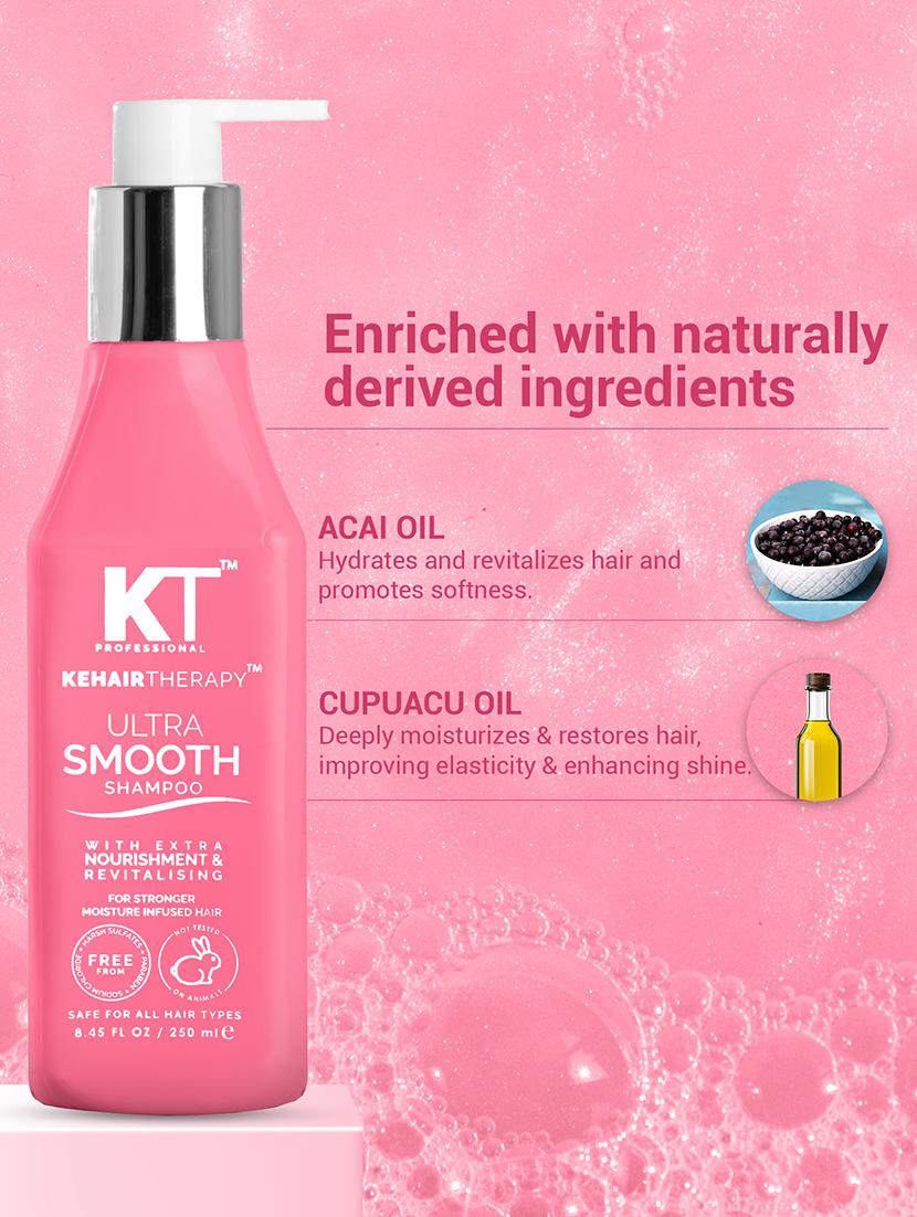 kt professional kehairtherapy sulphate-free ultra smooth shampoo for chemically treated hair - 250 ml - 21992583 - Standard Image - 3