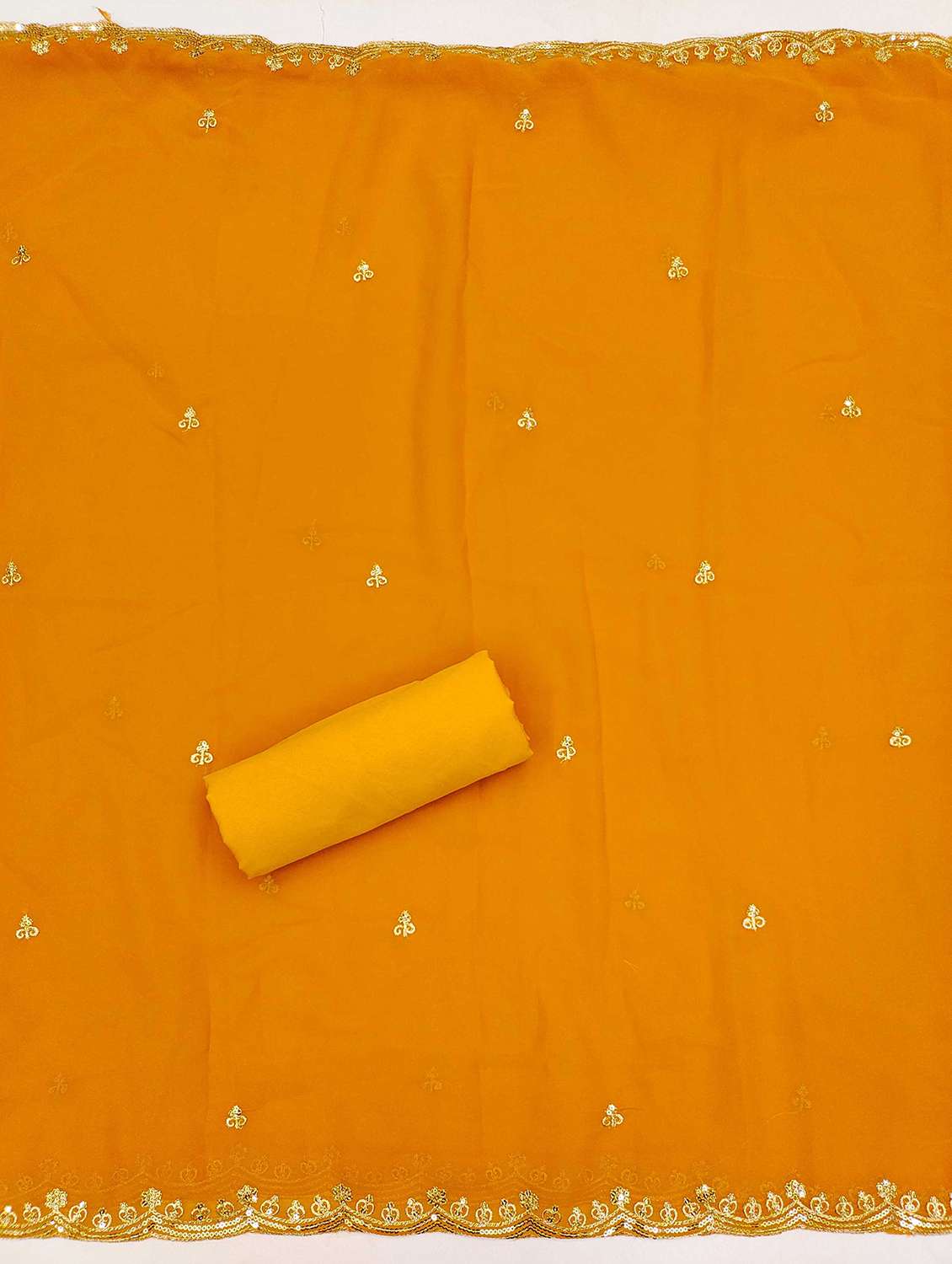 women color block embroidered unstitched suit set - 21992625 -  Standard Image - 3