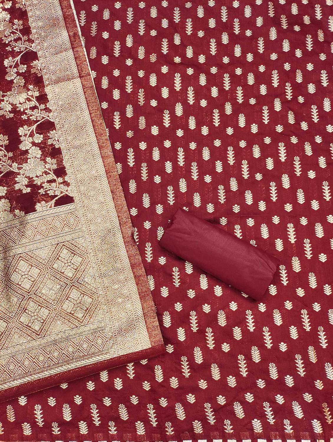 women self design unstitched suit set - 21993079 -  Standard Image - 3