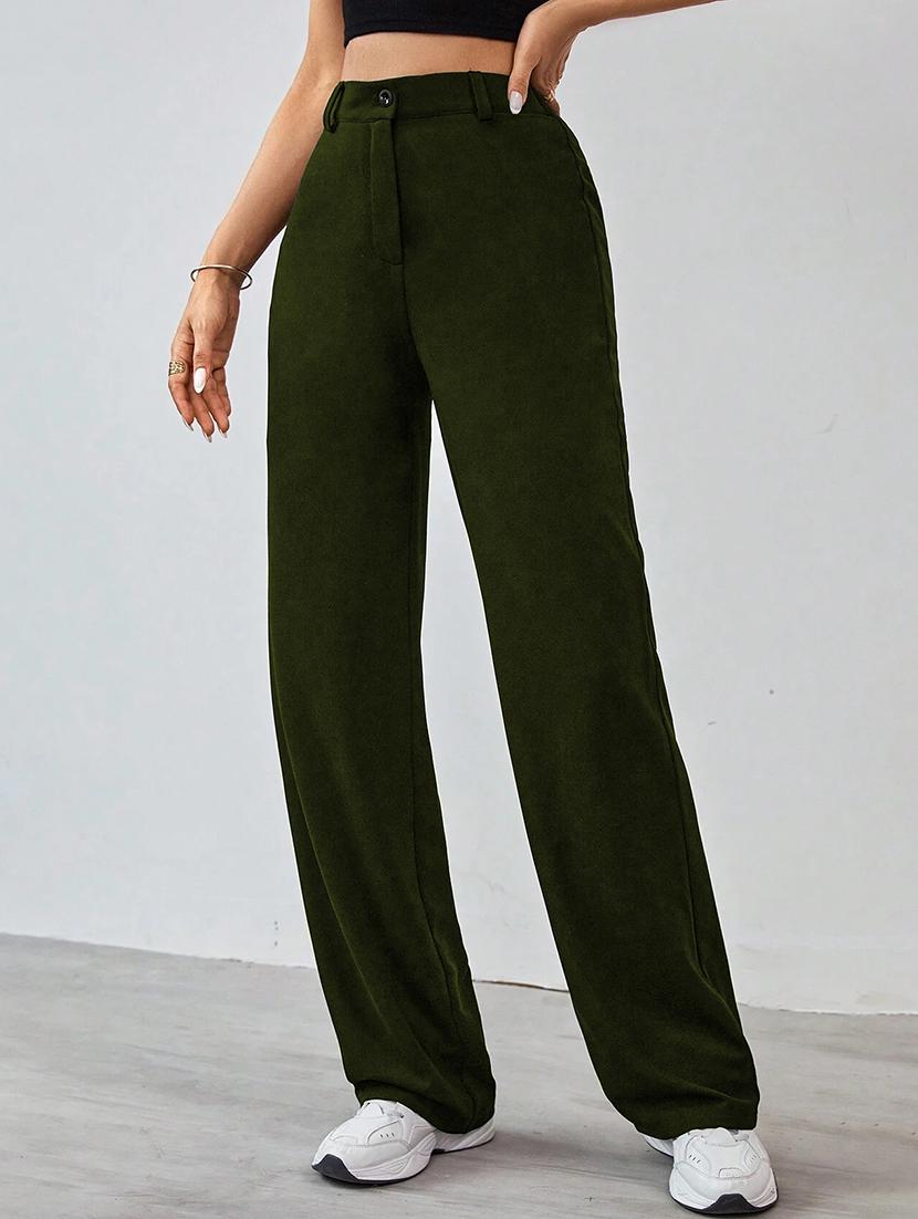 olive lycra trousers - 21993104 - Standard Image - 3