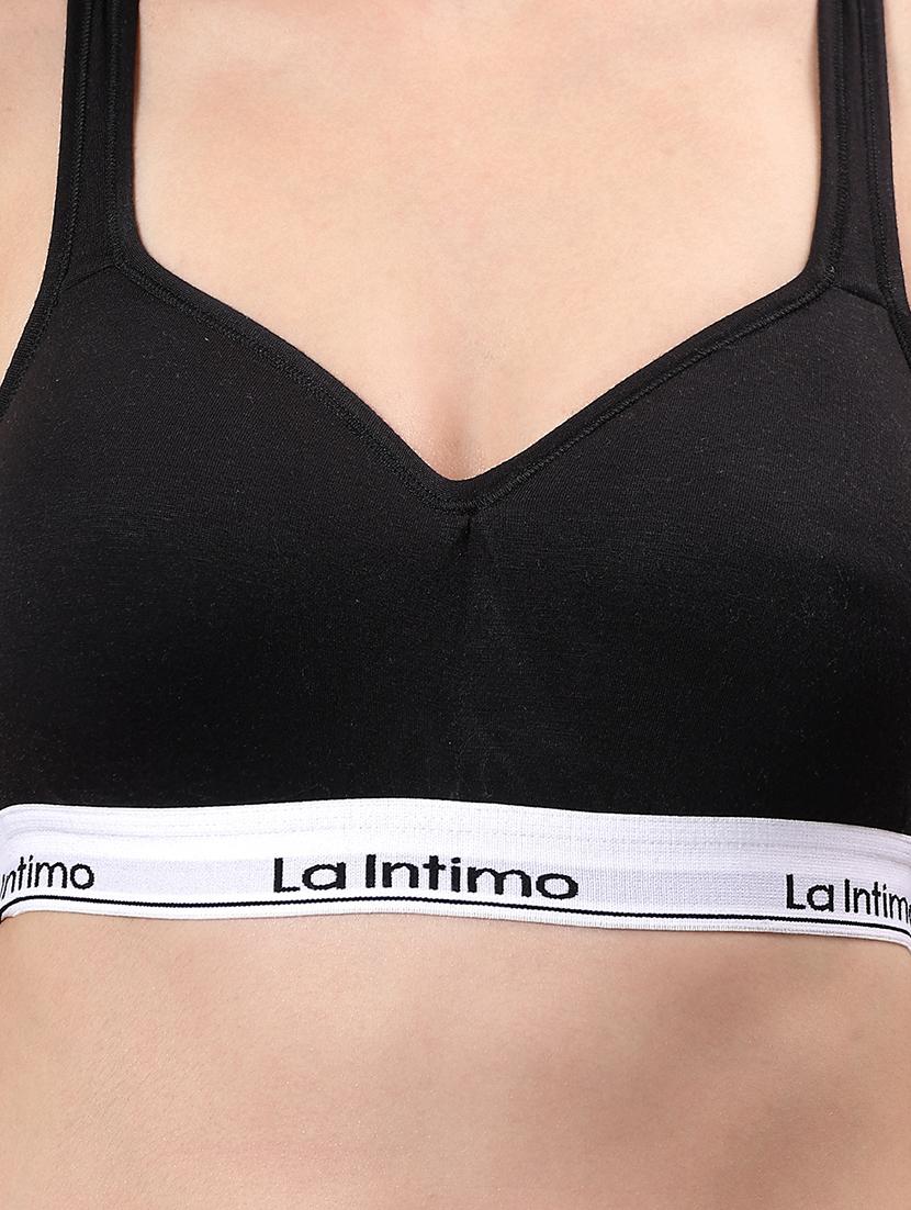 women solid lightly padded sports bra - 21993118 - Standard Image - 5