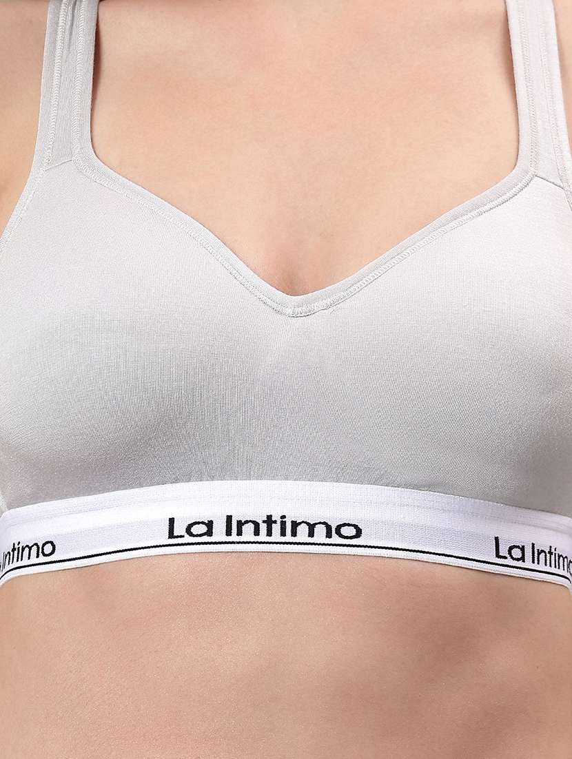 women solid lightly padded sports bra - 21993120 -  Standard Image - 5