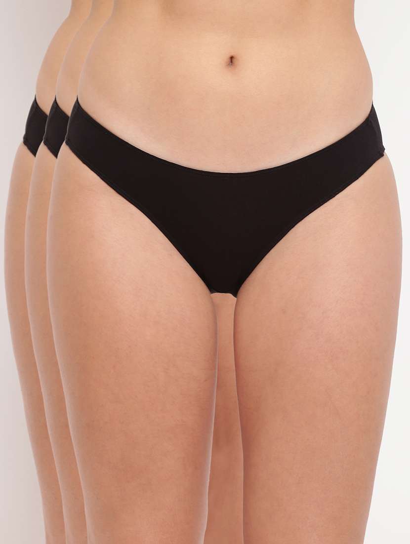 women pack of 3 solid low rise bikini panty