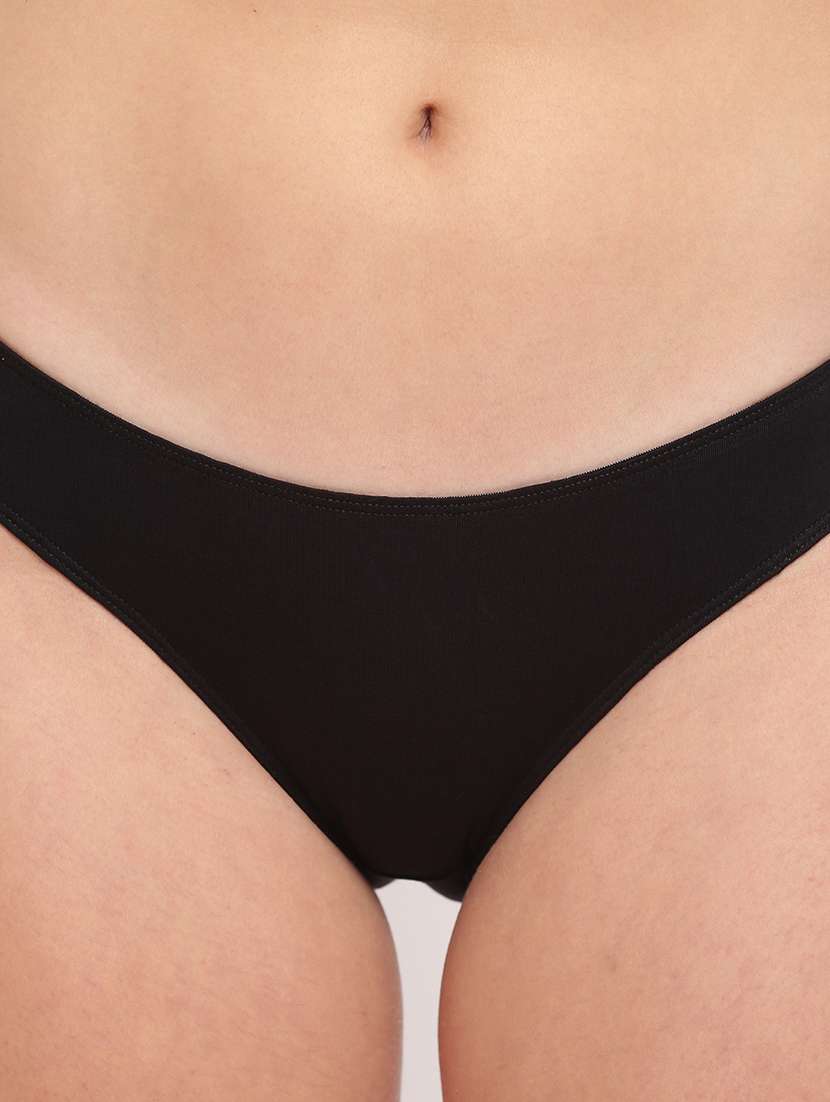 women pack of 5 solid low rise bikini panty - 21993222 -  Standard Image - 5