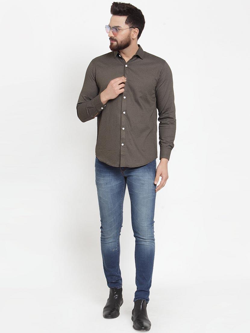 men solid long sleeve slim fit casual shirt - 21993315 - Standard Image - 5