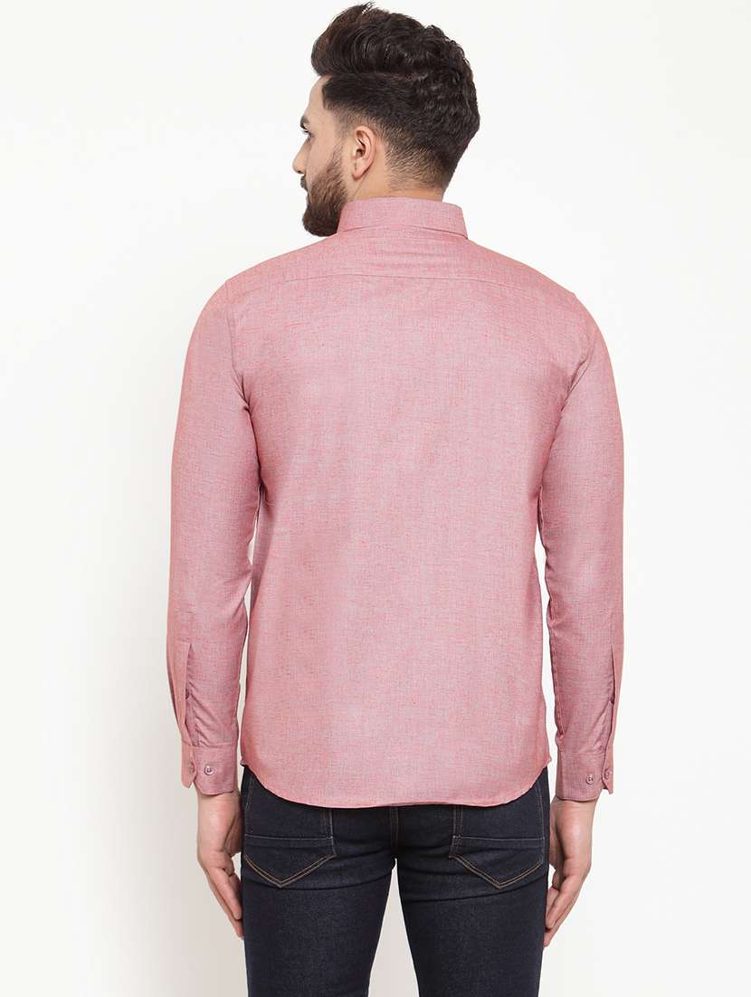 men solid long sleeve slim fit casual shirt - 21993322 -  Standard Image - 3