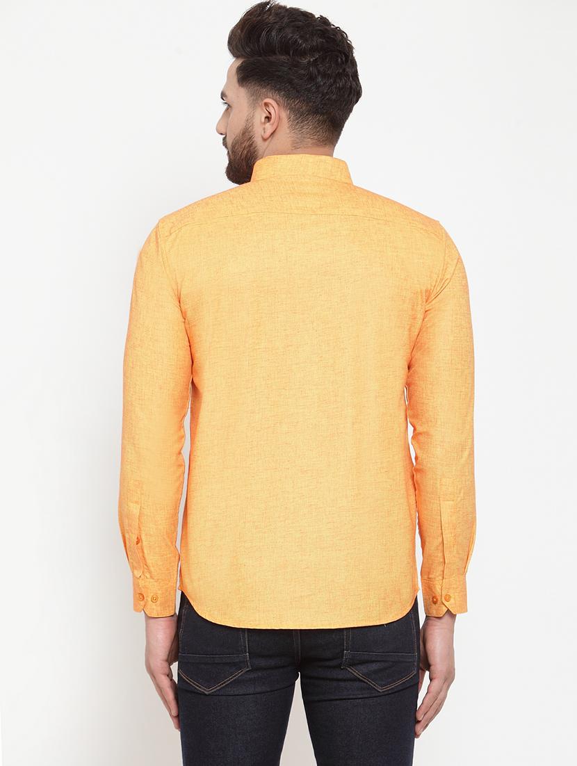 men solid long sleeve slim fit casual shirt - 21993324 - Standard Image - 3
