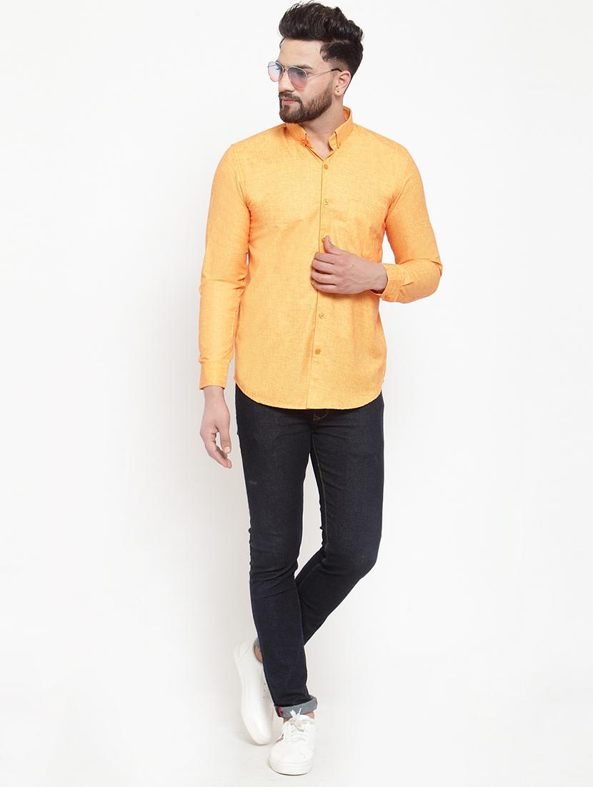 men solid long sleeve slim fit casual shirt - 21993324 - Standard Image - 5