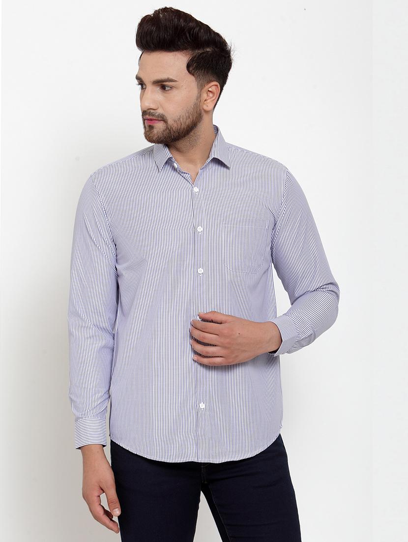 men striped long sleeve regular fit casual shirt - 21993326 -  Zoom Image - 0