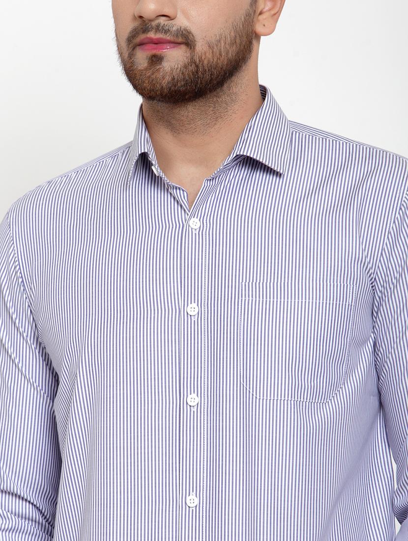 men striped long sleeve regular fit casual shirt - 21993326 - Standard Image - 3