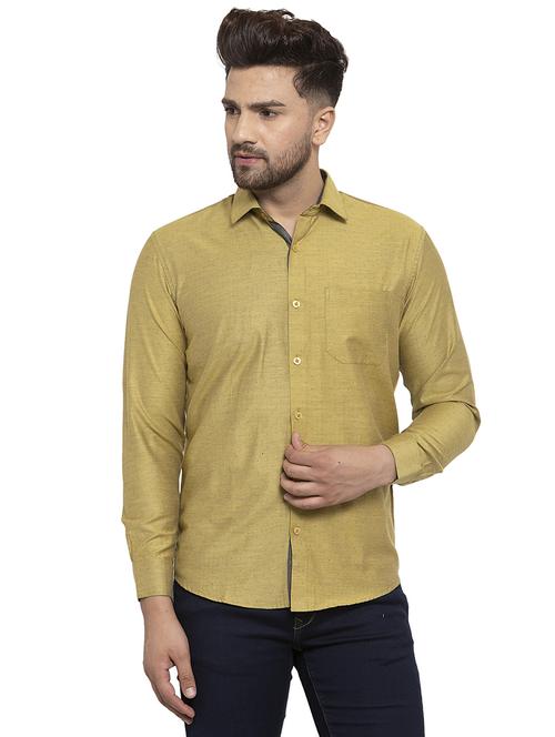 men polka dot long sleeve regular fit casual shirt - 21993328 - Standard Image - 0