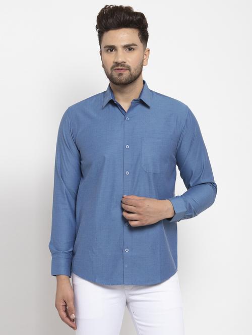men polka dot long sleeve regular fit casual shirt - 21993329 - Standard Image - 0