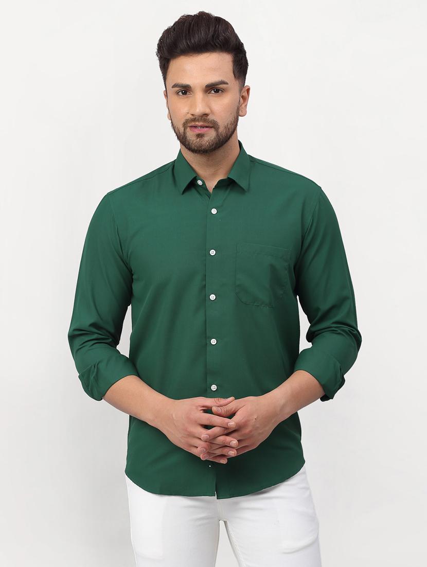 men solid long sleeve regular fit casual shirt
