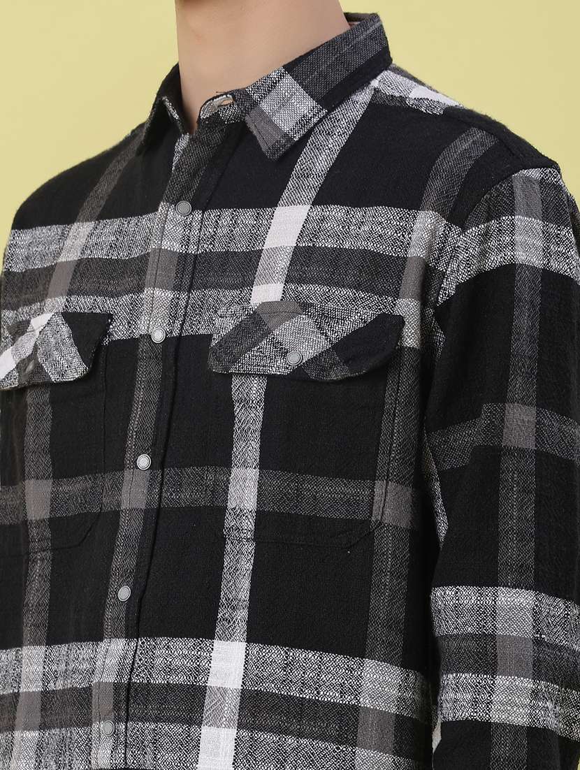 men checkered long sleeve regular fit casual shirt - 21993418 -  Standard Image - 5
