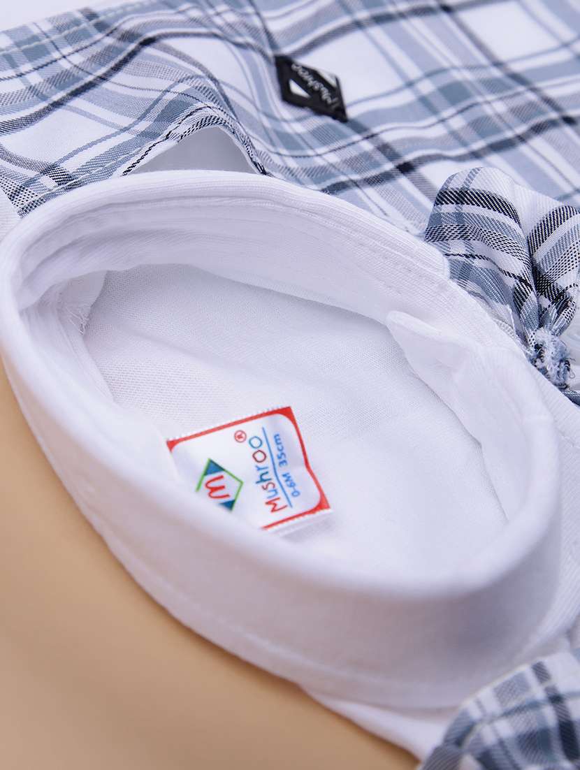 boys checkered shirt & shorts casual wear set - 21993433 -  Standard Image - 3