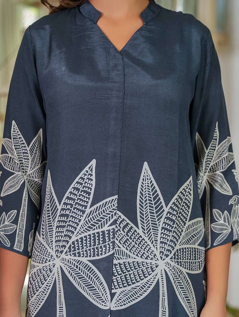 women grey printed ethnic co-ord set - 21993530 -  Standard Image - 5