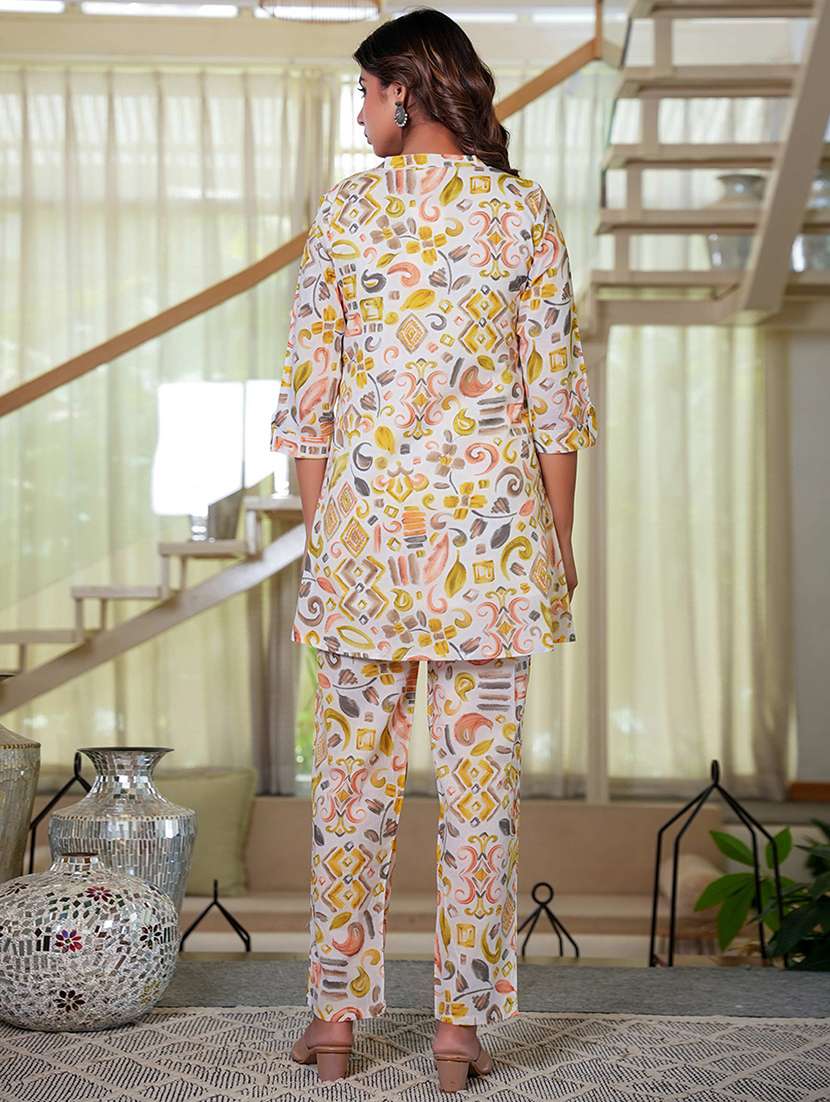 women white printed ethnic co-ord set - 21993532 -  Standard Image - 3