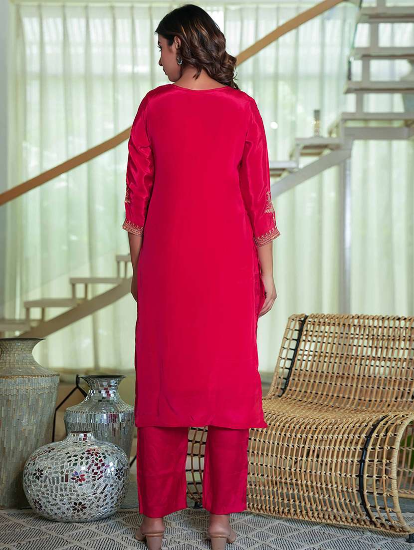 women embellished kurta pant with dupatta set - 21993600 -  Standard Image - 3