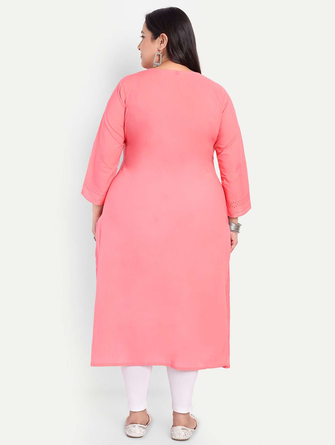 women plus size self designed straight kurta - 21993639 -  Standard Image - 3